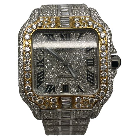 replica iced out cartier watch|iced out cartier watch giveaway.